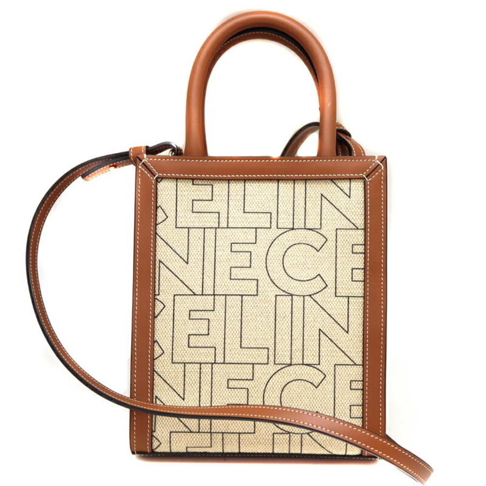 Celine Vertical Cabas Bag Beige Brown
